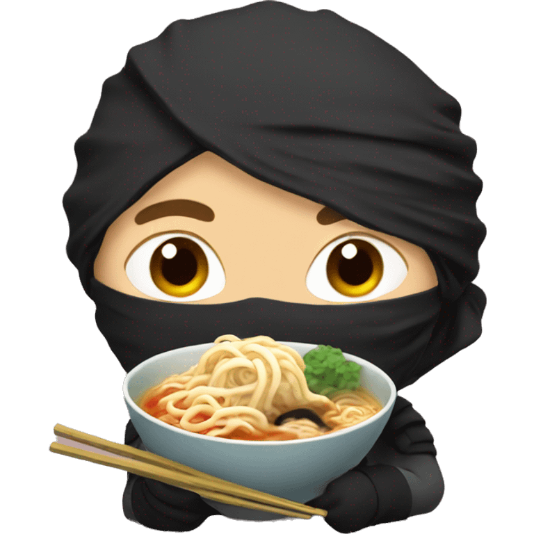 ninja eating ramen emoji