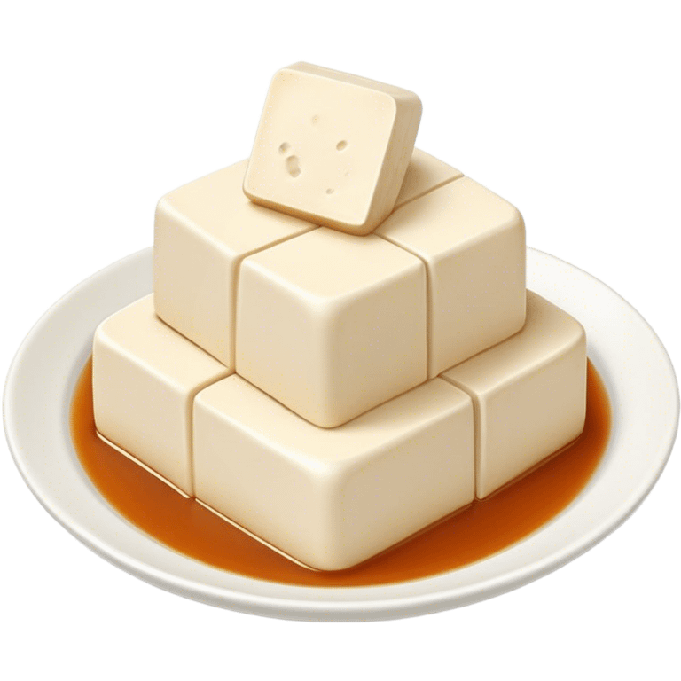 Cinematic Realistic Silken Tofu Dish Emoji, depicted as soft, smooth tofu in a delicate sauce rendered with lifelike detail and gentle, natural lighting. emoji