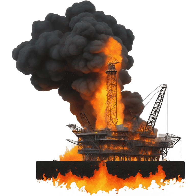 Burning oil rig emoji