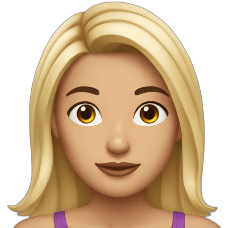 chica blanca de cabello rizo latina emoji