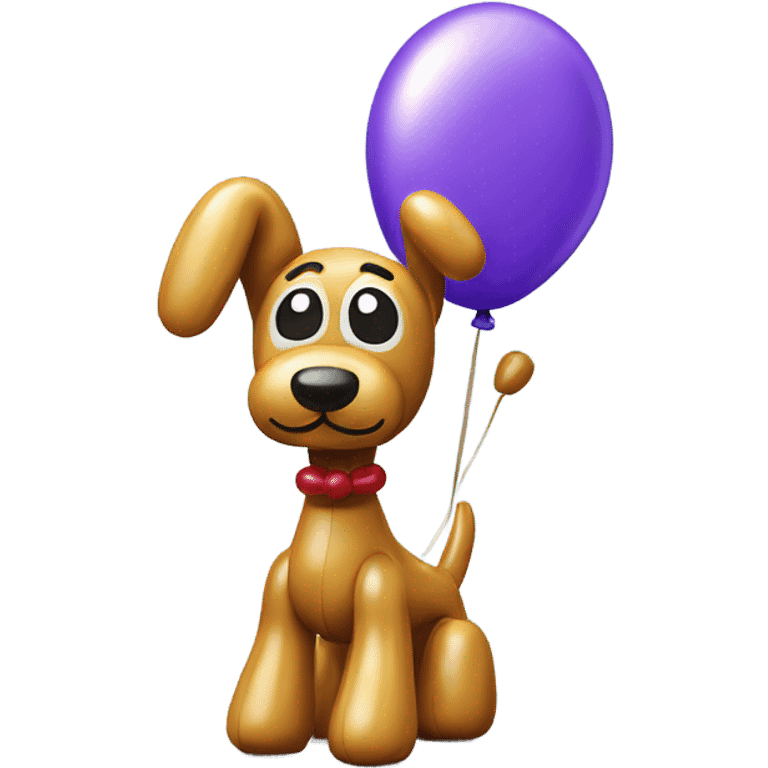 Classic balloon dog made with one twisty balloon emoji