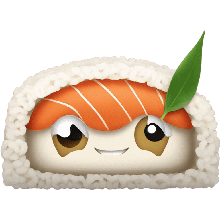 Smiling sushi emoji