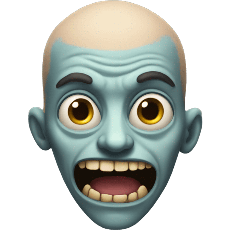 A scary skinny bald monster emoji