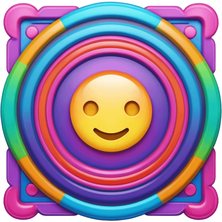 Psychedelic colored Border line emoji