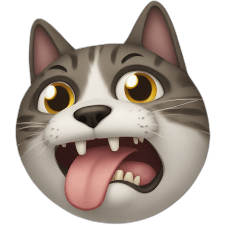 cat eat dog emoji