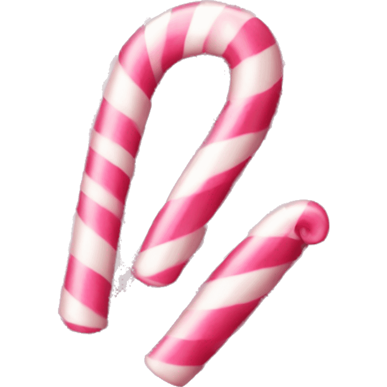 Pink candy cane heart emoji