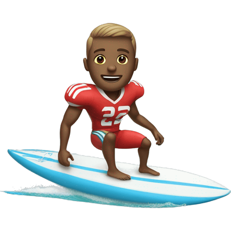 Football player on a surfboard  emoji