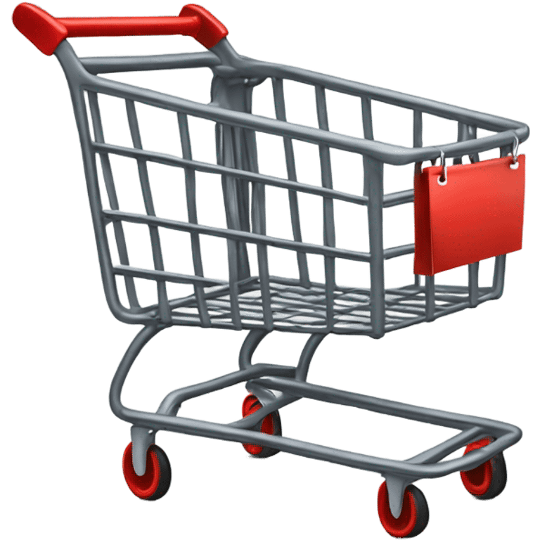 A shopping cart without wheels, symbolizing a stuck order or lack of sales. emoji