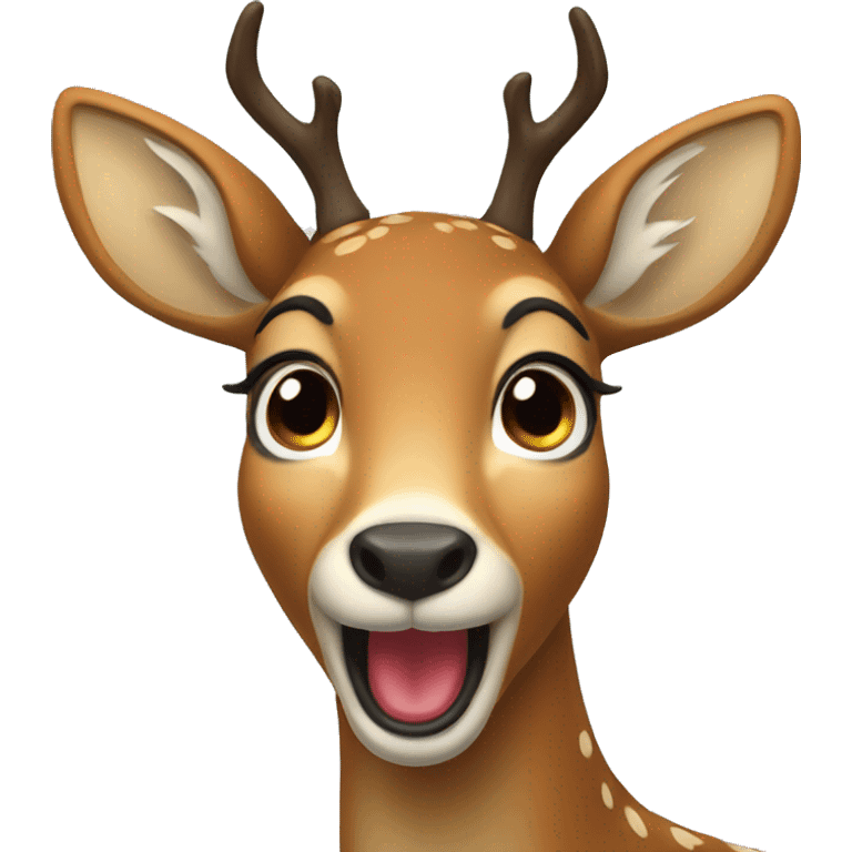 very excited deer emoji