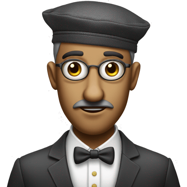 Short greedy banker with giant nose and Kippah emoji