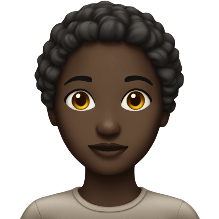 dark-skinned female portrait close-up emoji