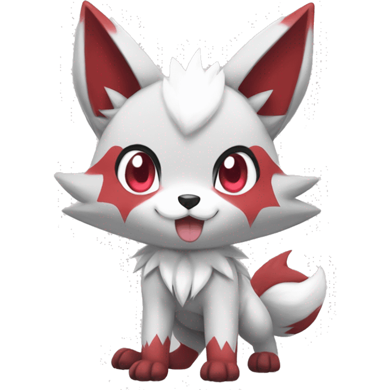 Kawaii Chibi Poochyena-Zangoose-Lycanroc-Pokémon Full Body emoji