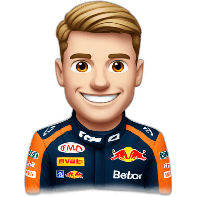 max verstappen, f1, smile emoji