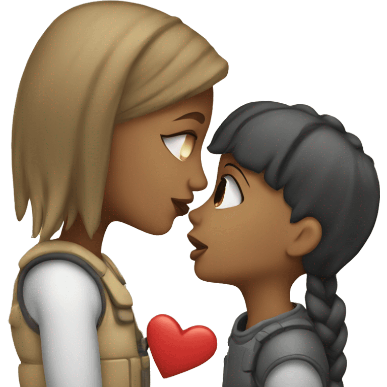 Girl kissing bot emoji