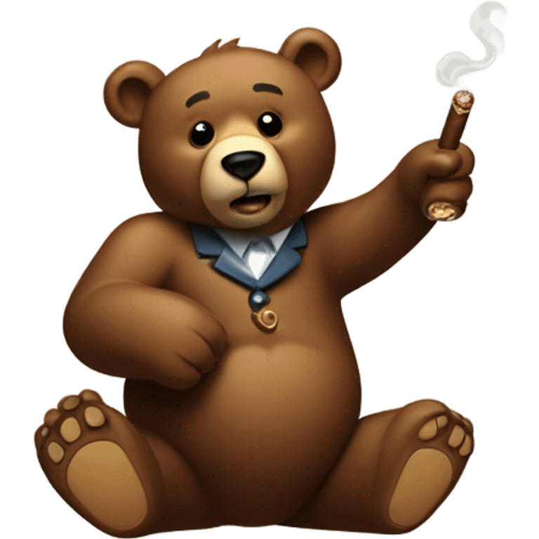 Bear smoking emoji