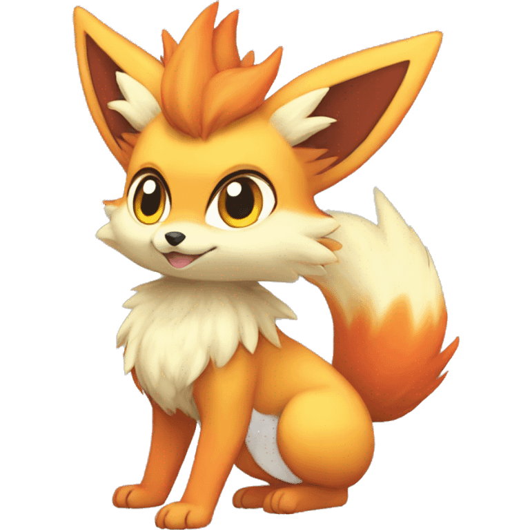  Fennekin-Flareon—Vulpix-Fakemon Full body emoji