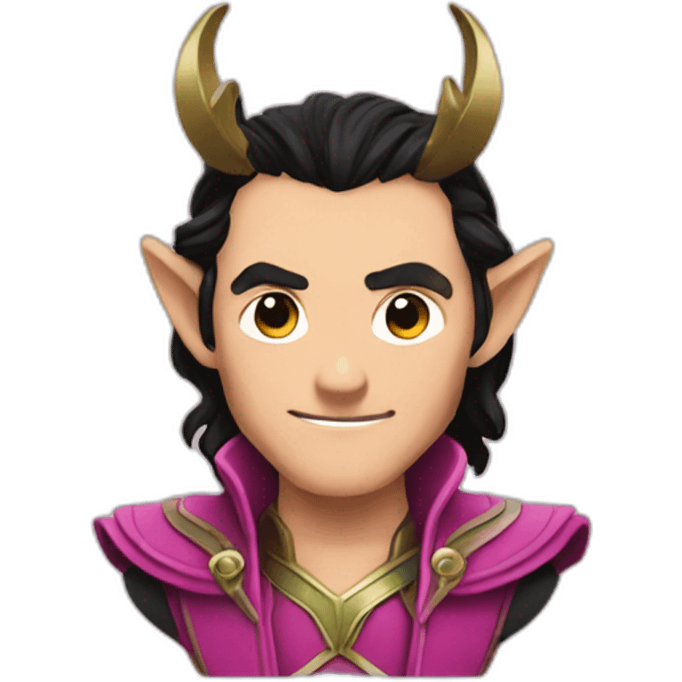 Loki in pink emoji