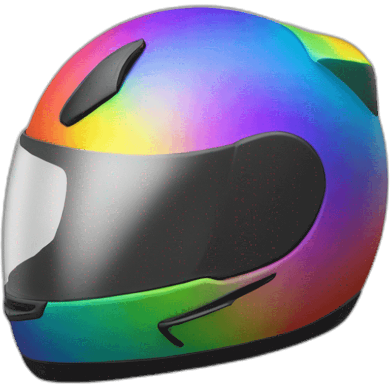 rainbow motorcycle helmet emoji