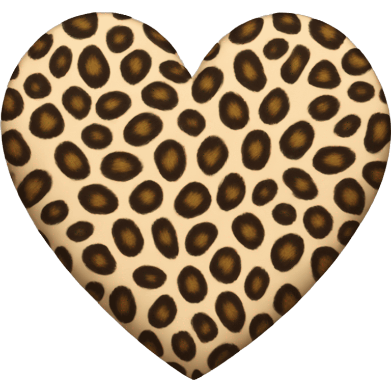 Leopard print heart emoji