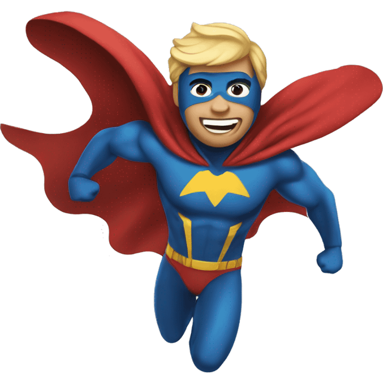 superhero is flying emoji