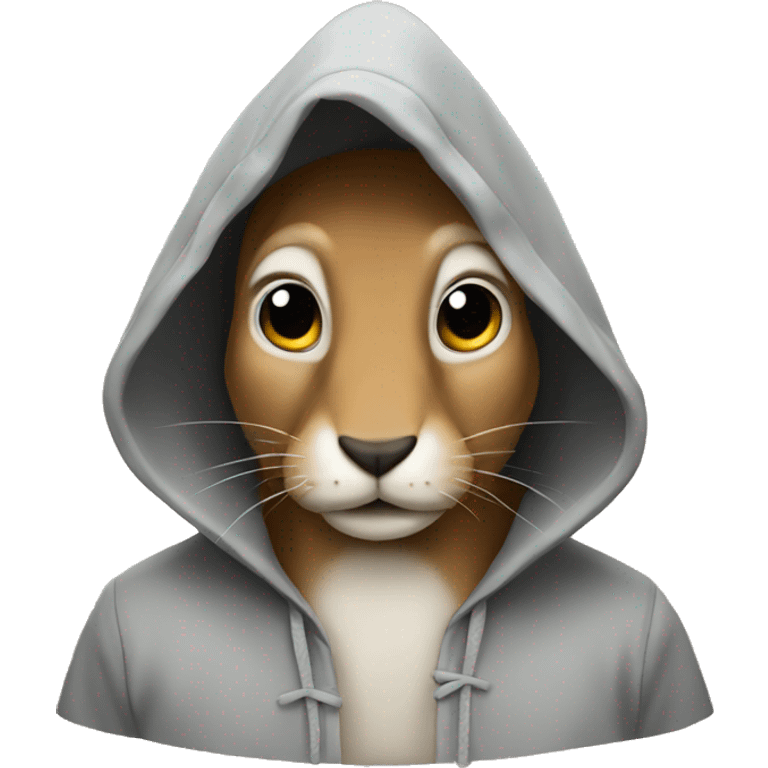 A hare in a hood emoji