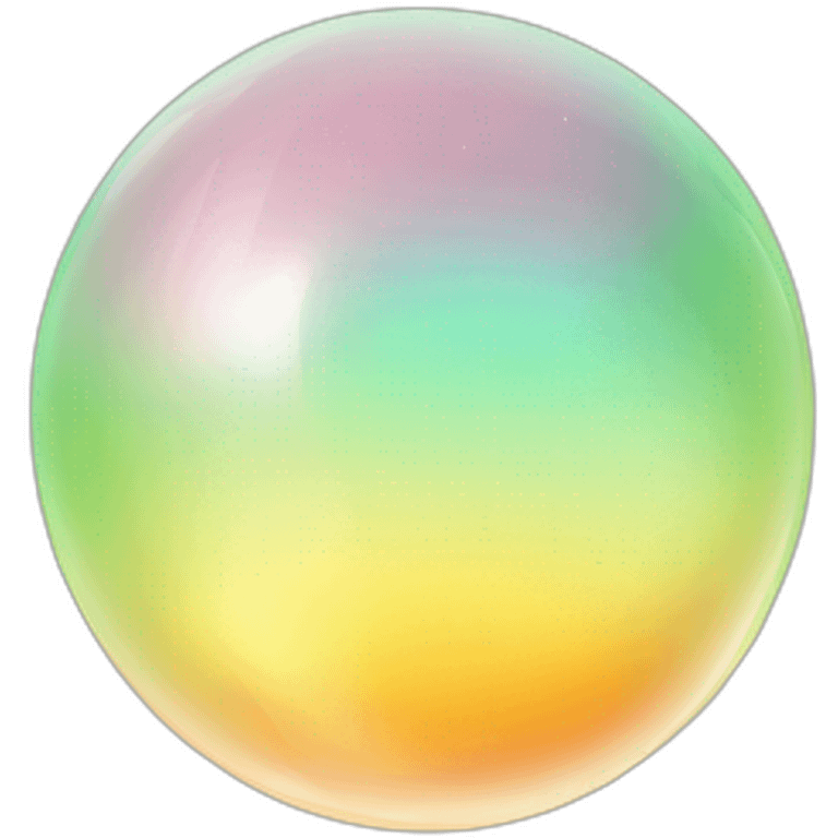 Pastel yellow orange green gradient crystal orb emoji