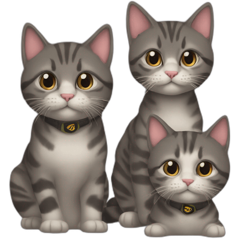 Gunner, Lenny and Opal are 3 Cincinnati cats emoji