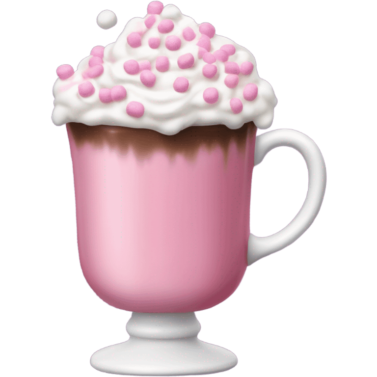 Hot chocolate pink emoji