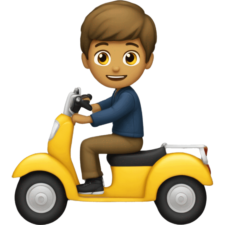 a boy code with ride emoji