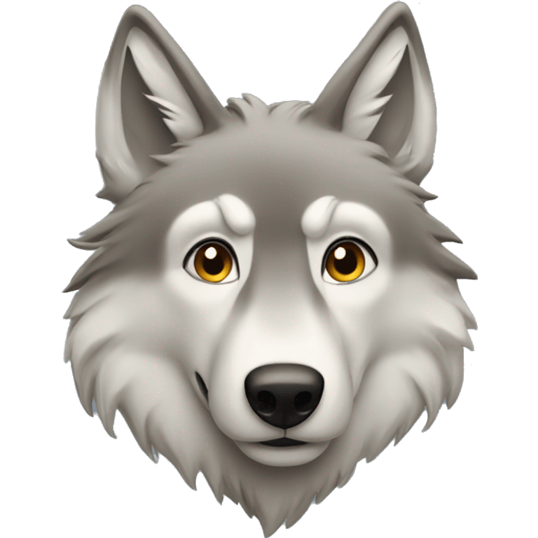 un loup qui dit les requoi emoji