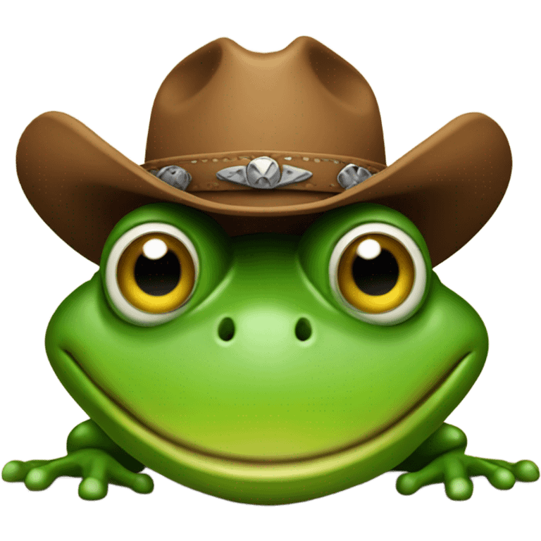 A cowboy frog emoji