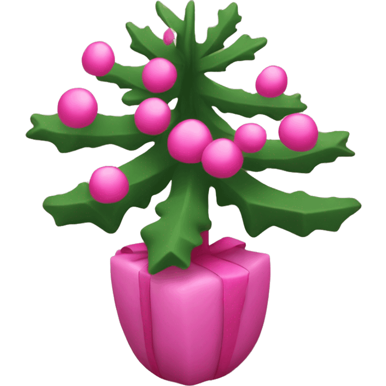 Arbole navidad rosa emoji