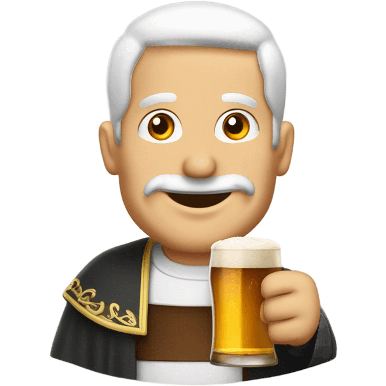 frate con boccale di birra in mano emoji