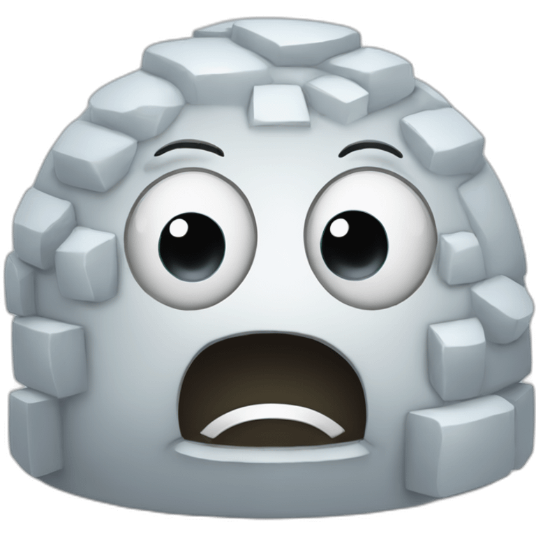 igloo fearful face emoji