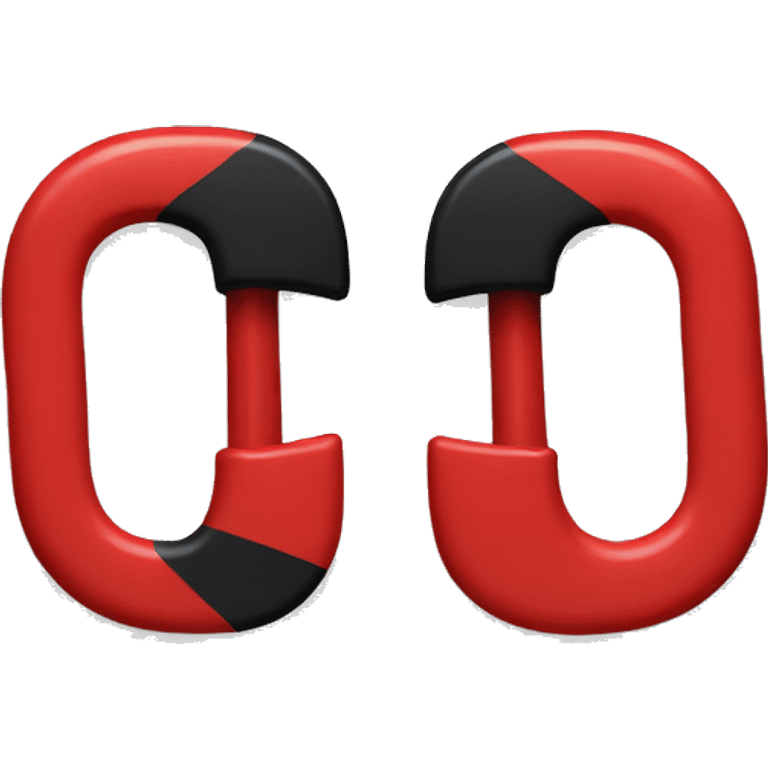 two fastender in red and black emoji