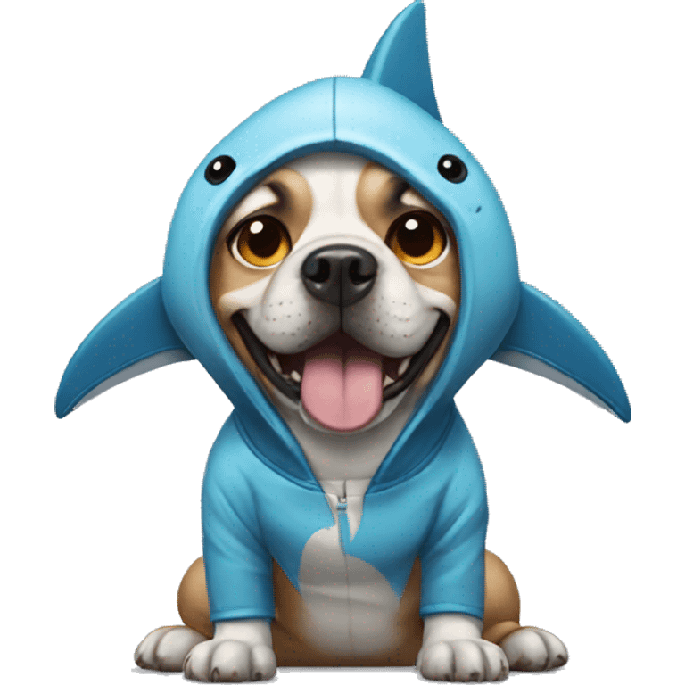 dog with shark outfit emoji