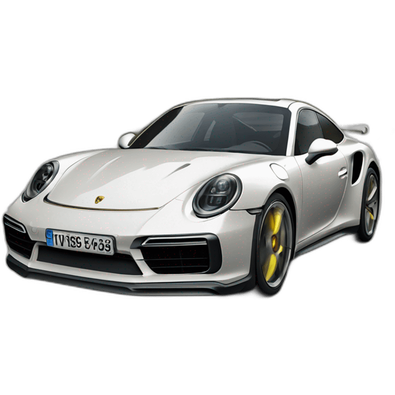 Porsche 911 turbo S with a californian plate  emoji