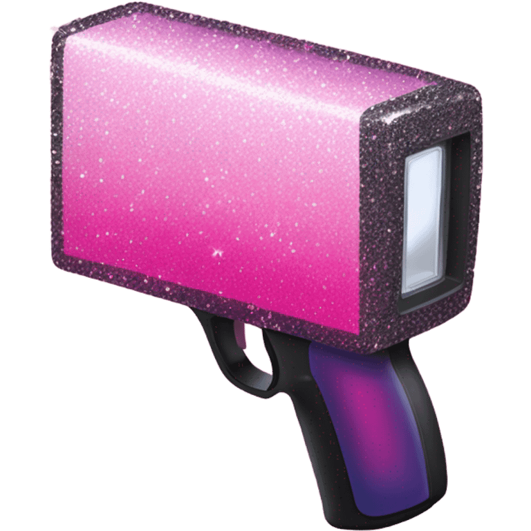 Pink ombre rectangle taser with glitter  emoji