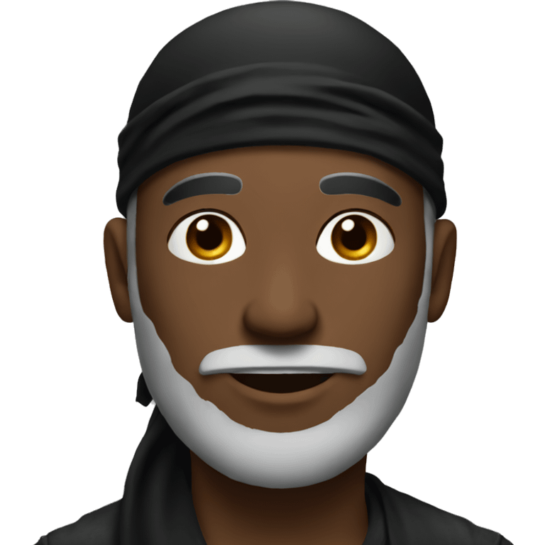 man with a black bandana around his neck emoji