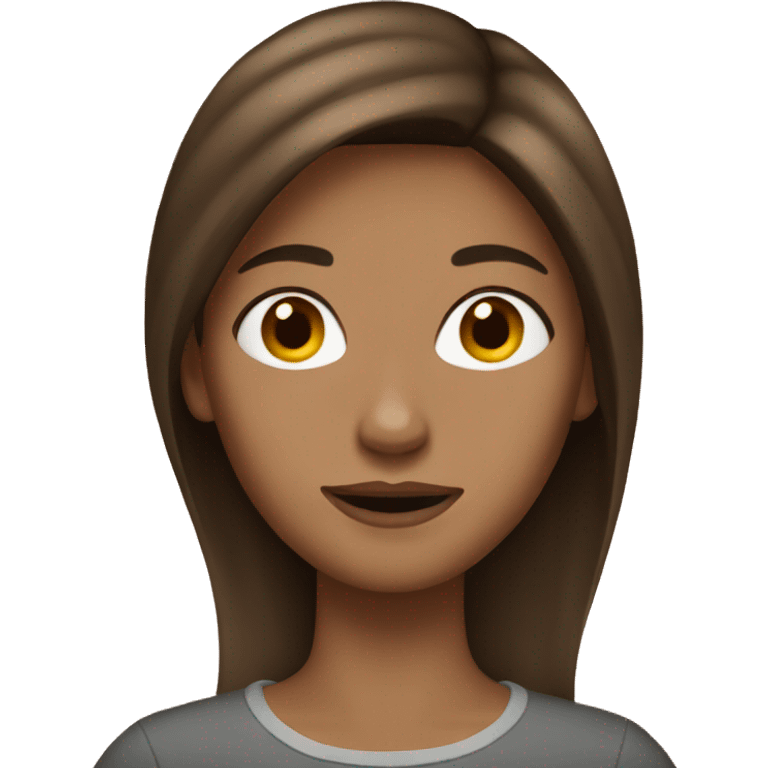 Woman with brown hair emoji