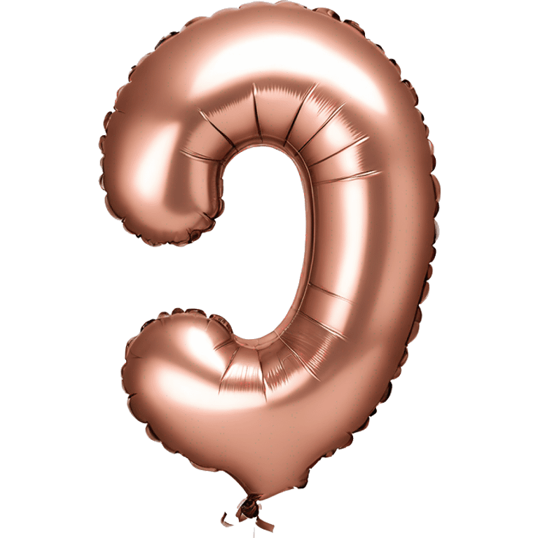 first birthday rose gold number ONE balloon  emoji