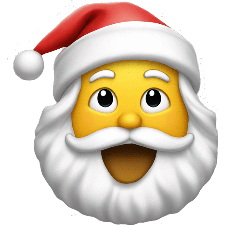 Santa smiley face blowing  emoji