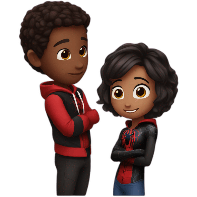 miles morales in love emoji