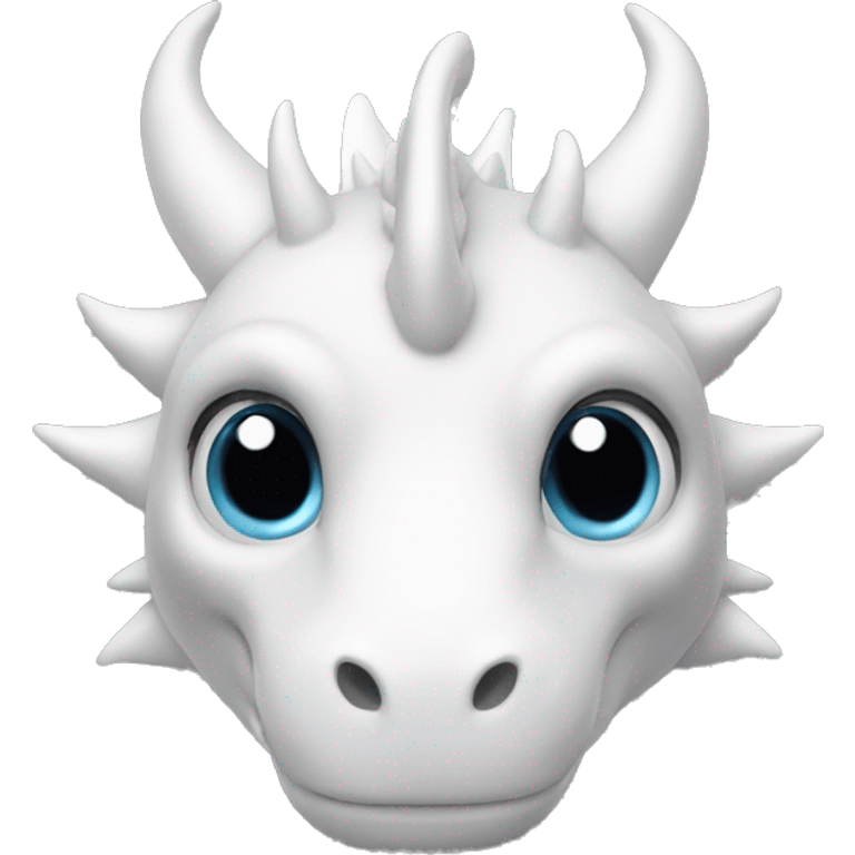 white dragon style animoji apple, only head emoji