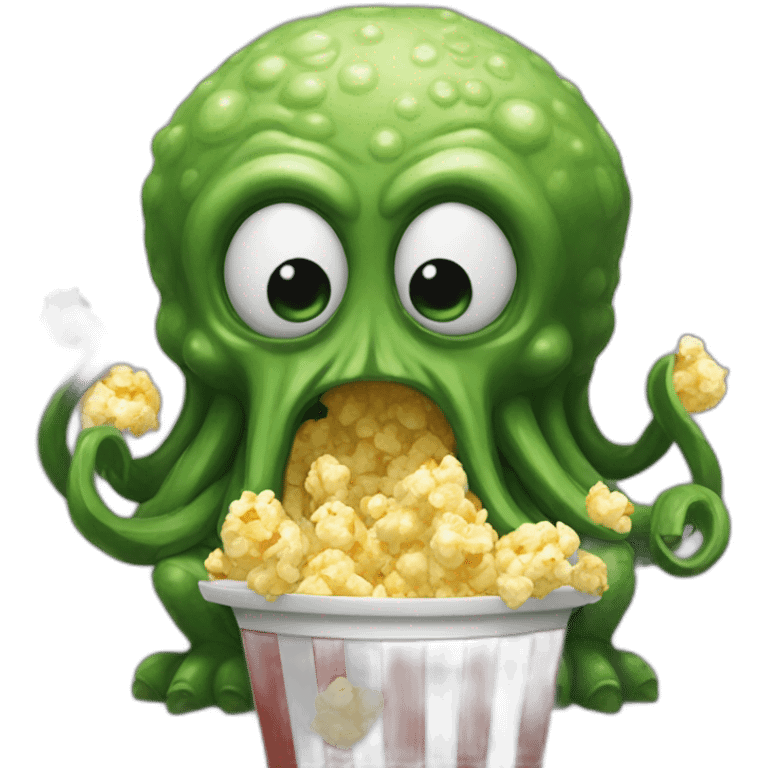 cthulhu eating popcorn emoji