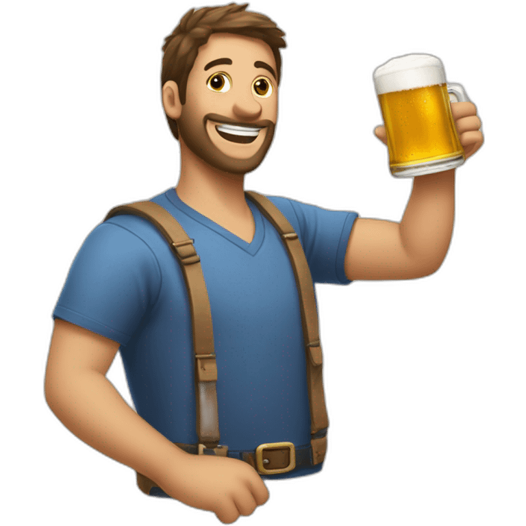 Chat avec une bière à la main emoji