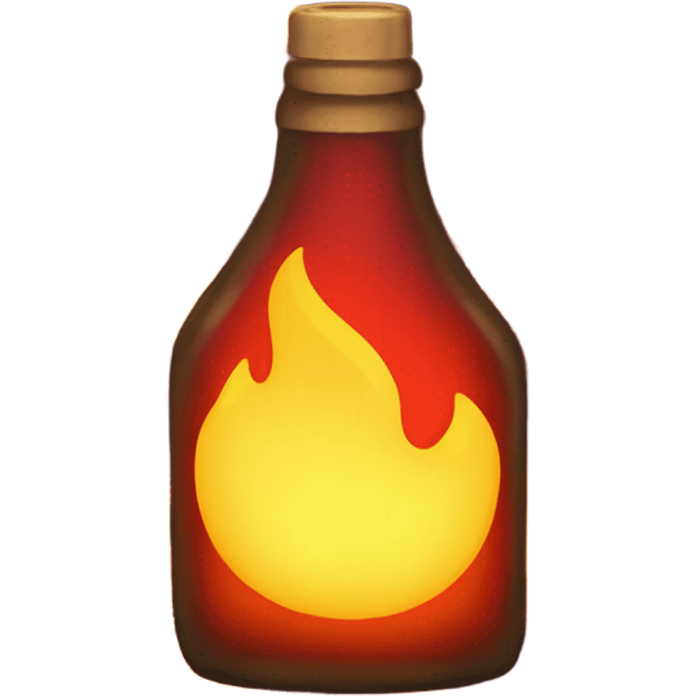 Bottle on fire emoji