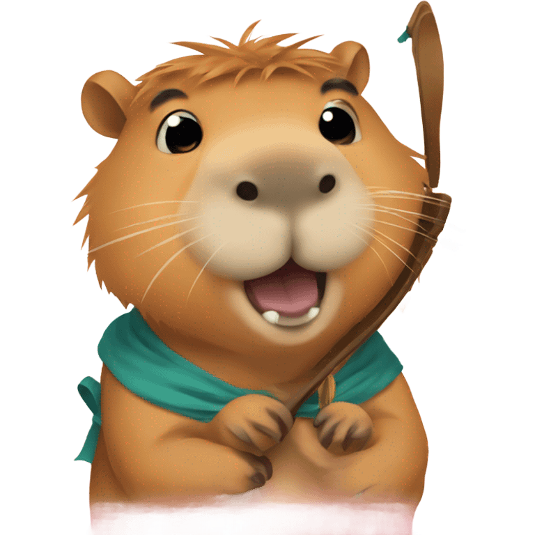 Capybara with a bow emoji