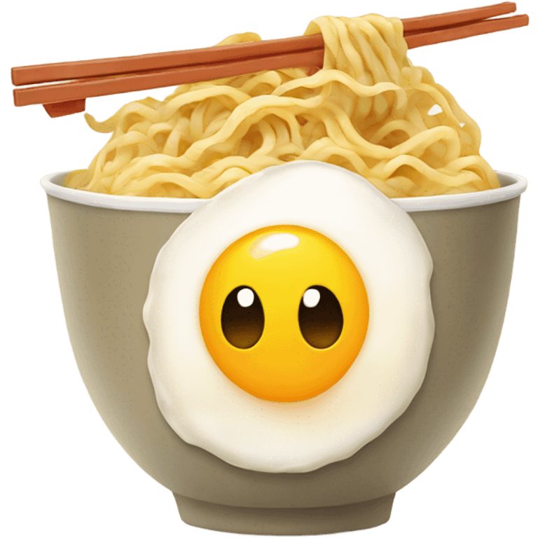 Ramen with egg emoji