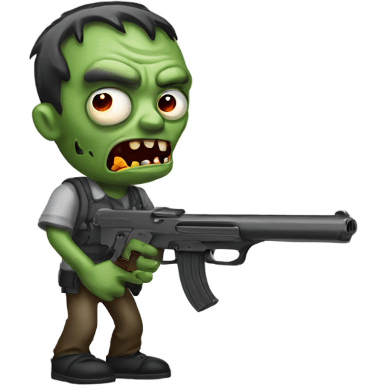 Zombie with gun emoji